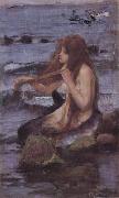 John William Waterhouse Sketch for A Mermaid oil